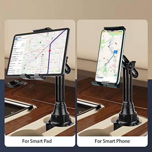 Lequiven Car Cup Thone Holder Tablet Cup Mound Mount Compibtival for Samsung S23 Ultra/S23/S22 Ultra/Z Fold 4/S22/S21/S20/iPad/iPad Mini 6/iPhone 14 Pro Max 13 12 серија и други уреди под 13