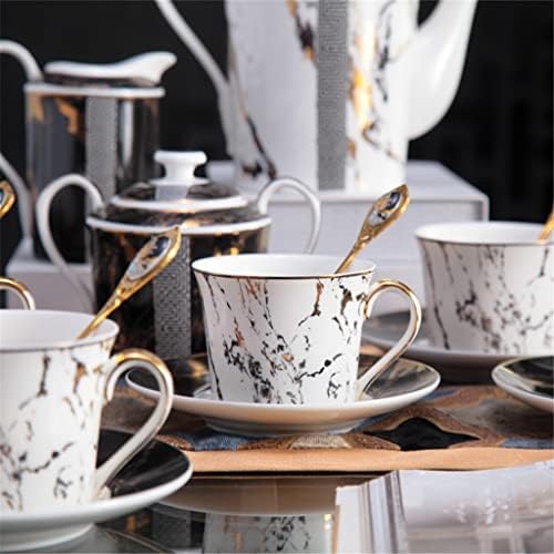 Lkyboa златен текстуриран чај постави кафе чаша и чинија постави чај чај чаша чајник чајник домаќинство
