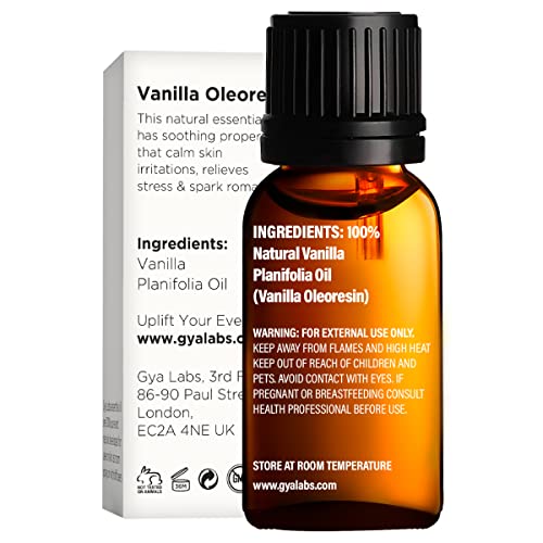 Есенцијално масло од ванила за есенцијално масло за кожа и пачули за сет на дифузери - чисто терапевтско одделение за есенцијални масла - 2x10ml - Gya Labs