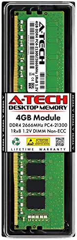 A-Tech 4gb RAM МЕМОРИЈА Замена За Samsung M378A5143TB2-CTD | DDR4 2666MHz PC4-21300 UDIMM Non-ECC 1Rx8 1.2 V 288-Pin Мемориски Модул
