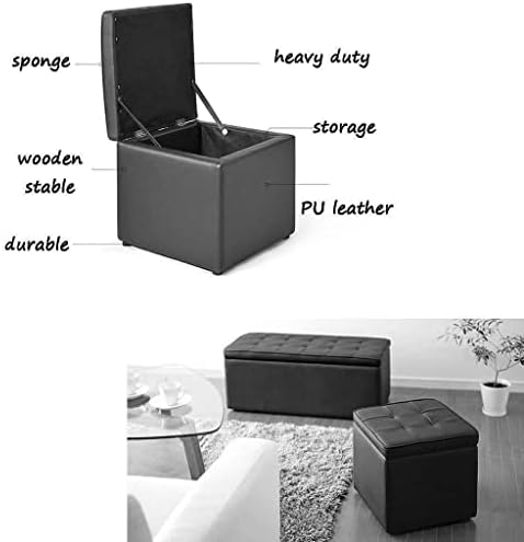 Општо едноставна столица, креативна модна кутија за складирање, Puded Square Culton Cultom Chante Change Bench-Foottool Sofa
