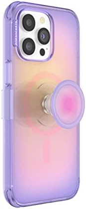 PopSockets iPhone 14 Pro Max Случај Со Телефон Зафат И Слајд Компатибилен Со MagSafe, Безжично Полнење Компатибилен-Аура