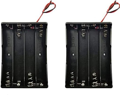 Држач за кутии за батерии на батеријата AIMPGSTL 3.7V, кутии за складирање на батерии од 4PCS DIY, 4 држач за батерии на Bay Cell, 4 слотови