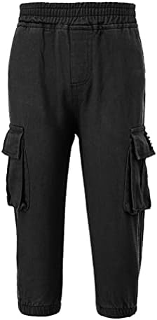 Аислор деца момчиња еластични панталони со товар на половината со џебови џогери улица хип хоп танц спорт хареми панталони џемпери за џемпери
