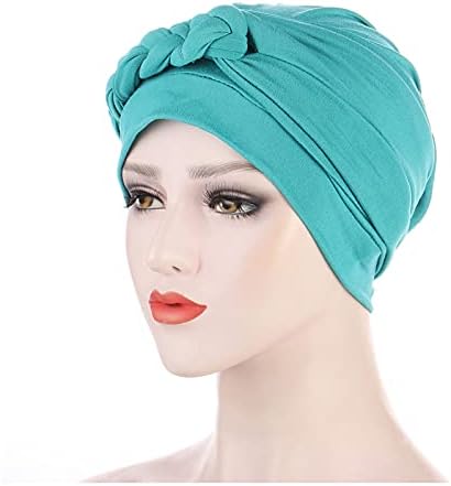 Глава завиткана жена турбанска капа за глава пред-врзана изопачена плетенка за коса за коса Хемо глава за рак на рак на глава за глава