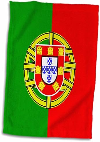 3д Роуз Модерна Португалија Знаме Крпа За Раце, 15 х 22, Разнобојни