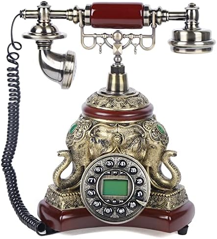 Кралски ретро телефон со телефонски број гроздобер антички ротирачки биро Телефонски сервис за бирање домашна канцеларија декоратика
