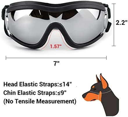 Очила за кучиња Намсан Средно до големи кучиња УВ-очила за сонце ветровизори за антифог Антифог ПЕТ кучиња очила за заштита на отворено,