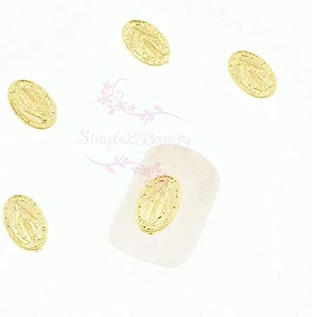 Камас Ново пристигнување 100 парчиња/лот јапонски стил златен метал легура привлечност за нокти Маникир 3D DIY дизајн за додатоци