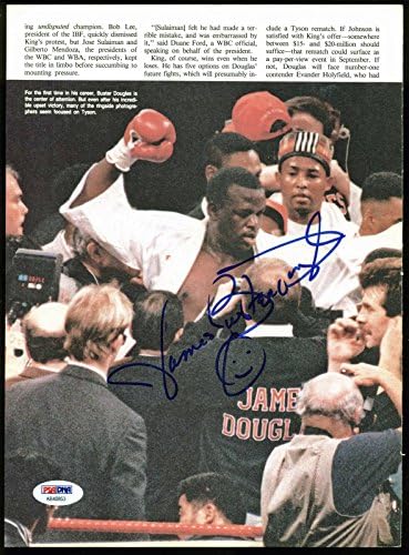 Џејмс Бастер Даглас Потпиша 8х11 Бокс Магазин Страница Фото ПСА/ДНК АБ40853-Автограм Бокс Списанија