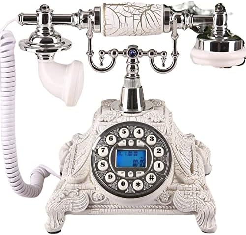Gayouny Corded копче Бирање Ретро фиксен телефонски телефонски повикувач на лична карта Класичен електронски телефонски фиксни телефони