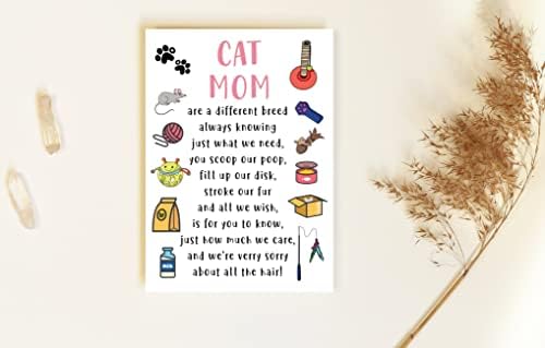 Мајка мајка картичка за мајки - мама мама картичка - картичка за миленичиња мачки - картички за loversубители на мачки - картичка за ден на мајката - среќен роденден мама