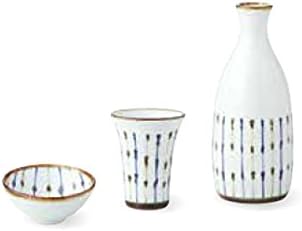 Избор на метеж во Токио - Sake Shotter & Cup Set - Лист - Јапонски порцелан на Хасами заради вино [Стандарден брод од Е -Пакет: Со следење
