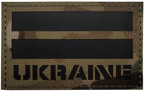 Украина знаме IR инфрацрвен рефлексивен поддржувач на лепенка за закрпи за морал на кука и јамка Тактичка воена значка