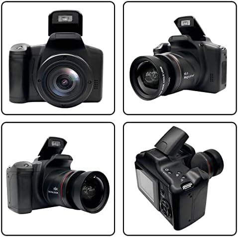 16MP SLR камера со долг фокус HD дигитална камера, 2,4 инчен LCD екран 16x дигитален зум анти-тресење видео камера, мала камера со леќи