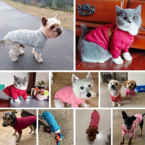 Апотот 3 пакет класичен џемпер за кучиња со чорапи топло миленичиња пулвер затегната облека за трикотажа за чивахуа Сфинкс без влакна мачка