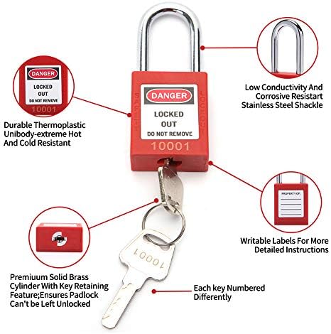 Заклучување на заклучување брави за заклучување на заклучување на различни безбедносни брави лото за заклучување на ознаката