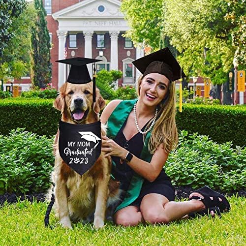 ЈОТФА 2023 Дипломирање На Кучиња Бандана И Капа За Дипломирање На Кучиња со 2023 Црна Ресичка За Подарок За Дипломирање 2023 Материјали За Забава