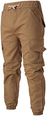 Машки карго панталони долги тенок вклопување во случај на влечење на лежишта со џогер велосипедизам пешачење за голф карго работа
