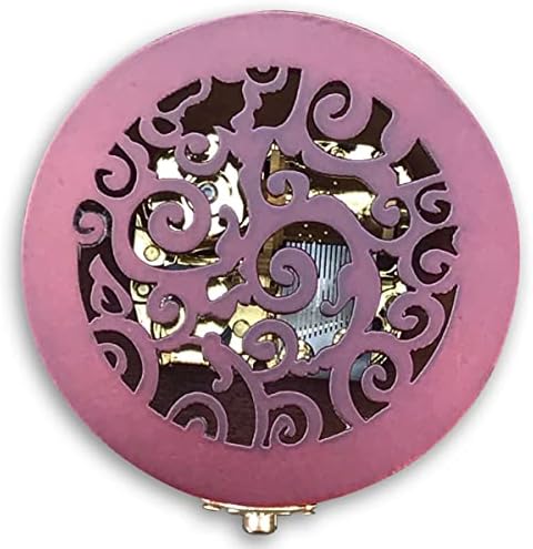 Бинкгг Плеј [Привлекување на Брахм] Дрвена кружна шуплива музичка кутија со музичко движење „Санкио“