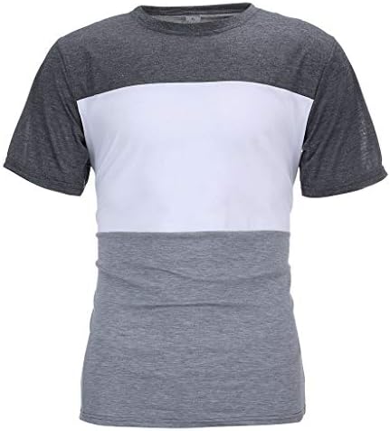 Ourуер во боја блок Облека 2 парчиња поставени за мажи гроздобер тренерки летни кратки ракави маици и шорцеви