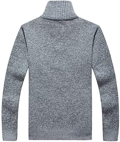 Синзелимин Менс џемпер палта мода патент столб јака кадифен трикотажа за облека за надворешна облека, задебелно топло тенок фит