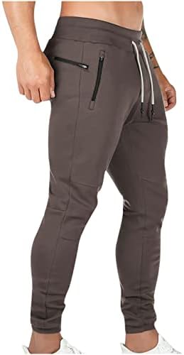 Обични хулахопки за мажи во бадхуб, цврсти бои, џемпери со мала стапала за џогерни панталони со џогерни панталони со џеб со џеб
