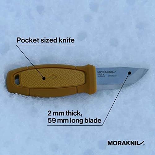 Моракнив Елдрис фиксна нож со големина на џеб со нож од не'рѓосувачки челик Sandvik и пластична обвивка 2,2-инчи.