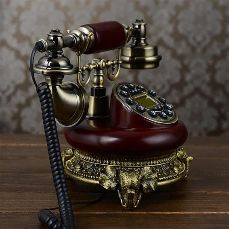 Seass Antique Fixed Telephone Home Caller ID фиксна телефонска смола и имитација на метални телефони без копче за бирање