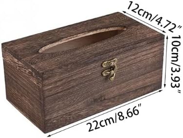 Кутија за кутии за салфетка од дрва од кутија за кутии за кутии за кутии за кутии за бања, држач за кутии за капакот на салфетка