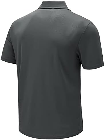 Машка машка маичка со мажјаци со кратки ракави со кратки ракави за голф, бргу сува тениска кошула со џеб