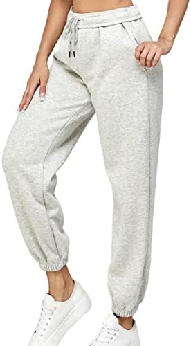 IUUI женски обични буги џемпери со џемпери, преклопени со високи половини џогери, топло салони панталони со џебови