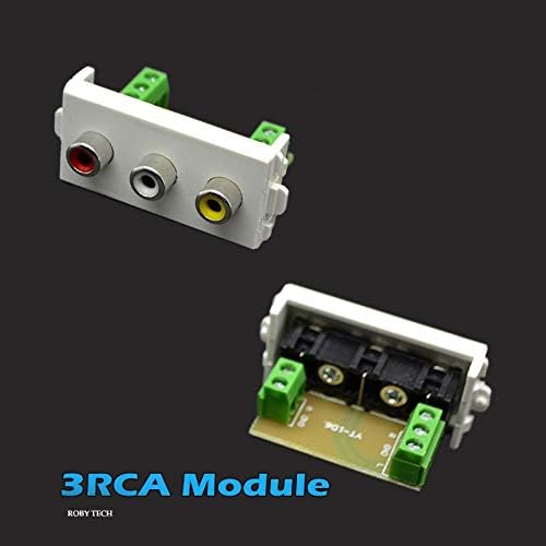 Ѕидна Плоча СО 3rca + 3RCA + HDMI Клучен Камен Модуларен Приклучок За Аудио Приклучок Приклучок Бели Декоративни Предни Плочи Уред Монтажа Спојка Капак -