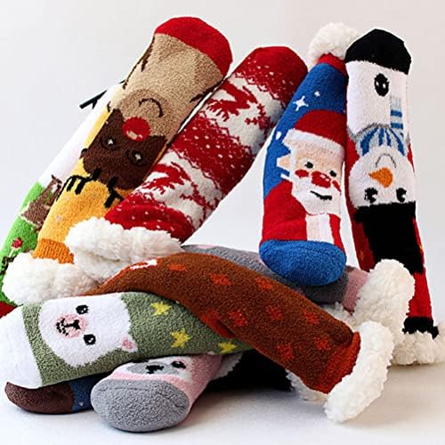 Галпада Божиќни Украси 1 Пар Удобни Чорапи Зимски Топли Чорапи Прекрасни Божиќни Тематски Чорапи