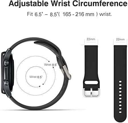 Замена Бенд Компатибилен За Samsung Galaxy Watch 46mm/Опрема S3 Граница/Класичен, 12 Пакет 22mm Часовник Бендови Мека Силиконски Спортски