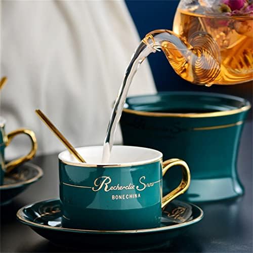 Сдфгх англиски Попладне Чај Чај Сет Нордиски Варено Овошје Чај Цвет Чајник Постави Свеќа Греење Керамички Чај Чаша