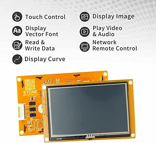 5 инчен HMI паметен TFT LCD модул со контролер + програма + екран на допир + UART сериски интерфејс за Arduino Raspberry Pi