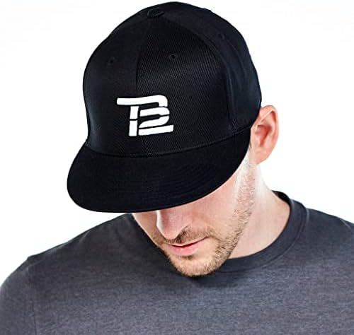 TB12 опремена капа, официјална стока на брендот на Том Брејди, везено лого, големо, црно, омилено капаче на козата