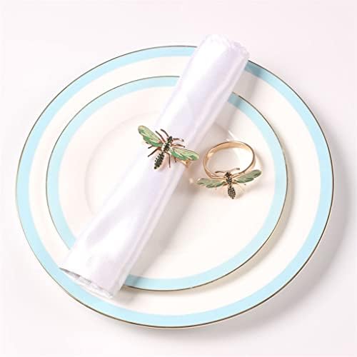 N/A 4 парчиња капење на салфетка со салфетка од салфетка за салфетка хотелска маса за венчавки крпа прстен