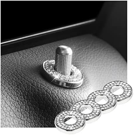 Belomi Bling Inner Car Dorch Lock Cover Covers, 4 парчиња Crystal Auto Auto Decals Decals, внатрешни украси за заклучување на