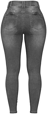 Miashui Jean Romper for Women Pants жени панталони тенок тексас дупка фармерки со молив фитнес женски фармерки џан панталони