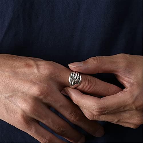 2023 Нов гроздобер сребро позлатен прстен Персонализиран креативен прстен свеж прстен за прстен за подароци за момчиња 1012