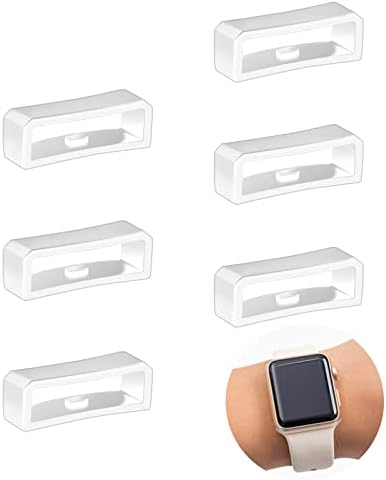 Savita 6PCS 22mm Watch Strap Loop Loop, Silicone Watch Band Keeper Заменски замена за замена за заменски прстени за прицврстувачи за смарт часовници