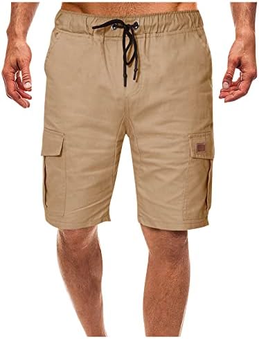 Машки шорцеви на Ymosrh летни обични обични џебови на отворено крпеници, спортови алатки за алатки панталони за мажи