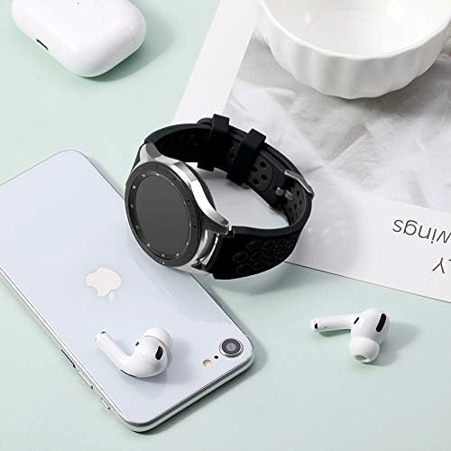 Lerobo 22mm Watch Band компатибилен со Samsung Galaxy Watch 46mm/Galaxy Watch 3 45mm/Gear S3 Classic/Frontier, 22 mm Soft Silicone