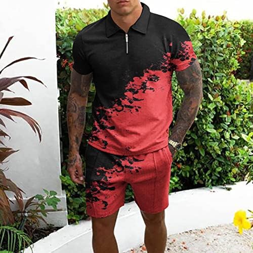 Менс хавајски кошули и кошули постави две парчиња облека на плажа Боенмијан стебла постави цветни печатени поштенски патенти на летна поло