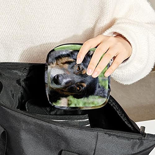 Период торба, санитарна торба за складирање на салфетки, торбичка за периоди, торба за шминка за патувања, црна шема на животинско
