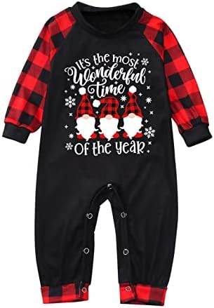 XBKPLO Божиќни пижами за семејни пижами pjs облека за спиење облека за семејни пижами што одговараат на Божиќната облека