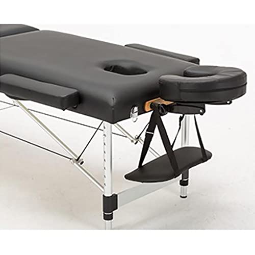 Маса за масажа потпирач за глава - висината може да се прилагоди - меко лице надолу од лулка со перниче со кожен капак - висина за