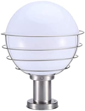 Дан млеко бела колона предност ， тркалезна топка колона светлина од не'рѓосувачки челик светло светло светло